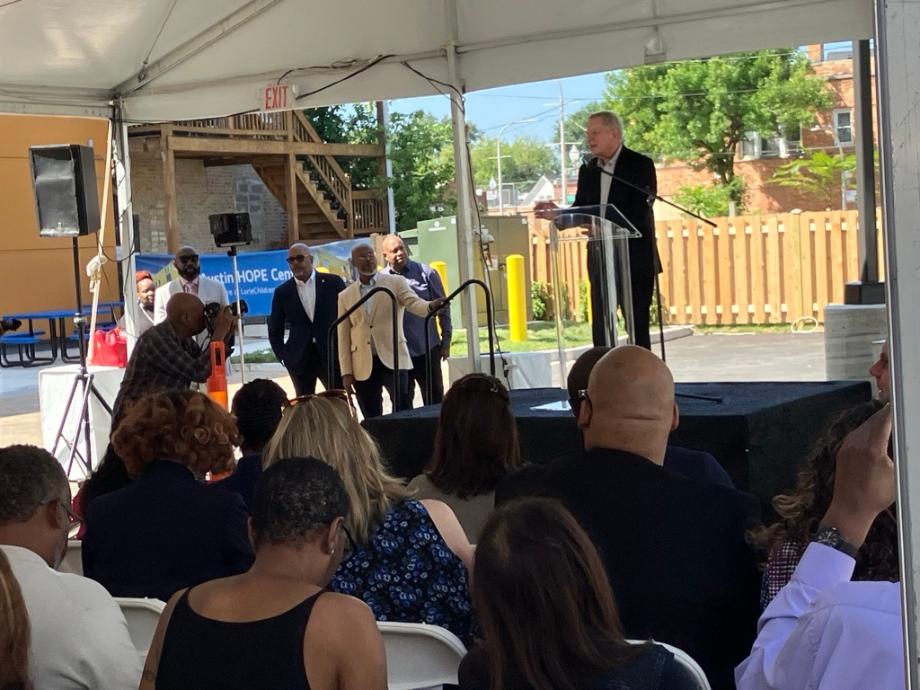 DURBIN ATTENDS AUSTIN HOPE CENTER RIBBON CUTTING CEREMONY